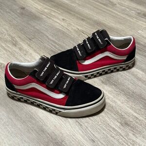 Vans‎ Old Skool V Logo Pop Womens 6 Black Skateboard  Shoes Sneakers men's 4.5